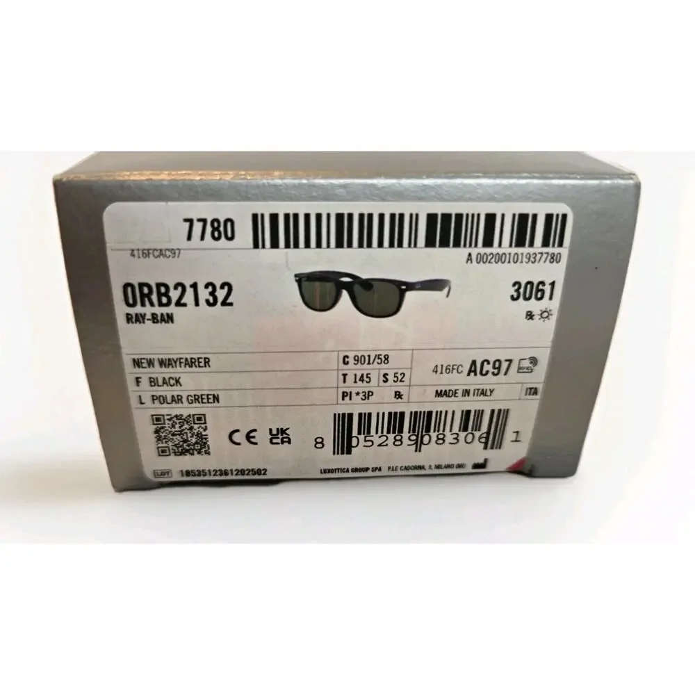 Ray-Ban RB2132 Sunglasses New Wayfarer Classic, Black Frame